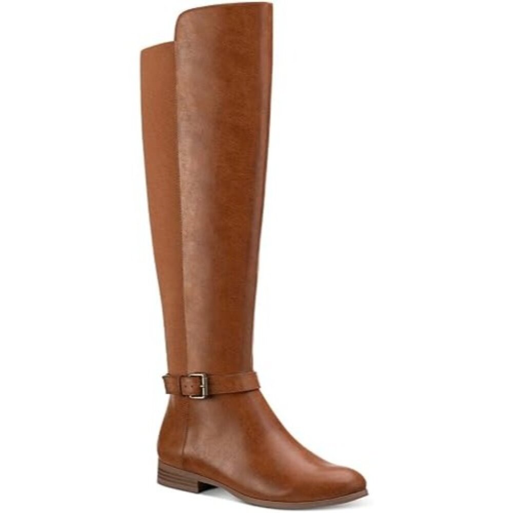 Style & Co. Womens Kimmball Stretch Over-The-Knee Riding Boots Tan Size 5 Medium